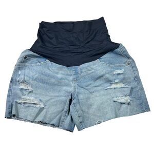 Sonoma Target Maternity Distressed Cutoff Pull On Cutoff Shorts 8 NWT Belly Band